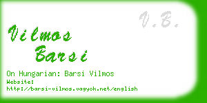 vilmos barsi business card